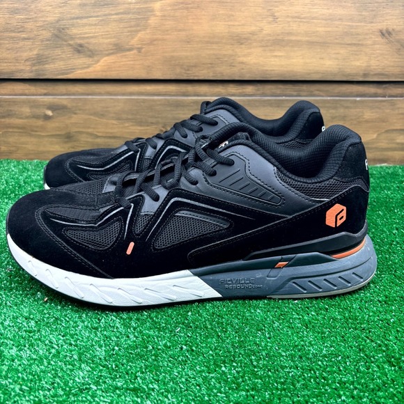 Fitville Rebound Core V1 Sneakers Men's 12.5W Black Leather Lace Up Low Top - Picture 9 of 16